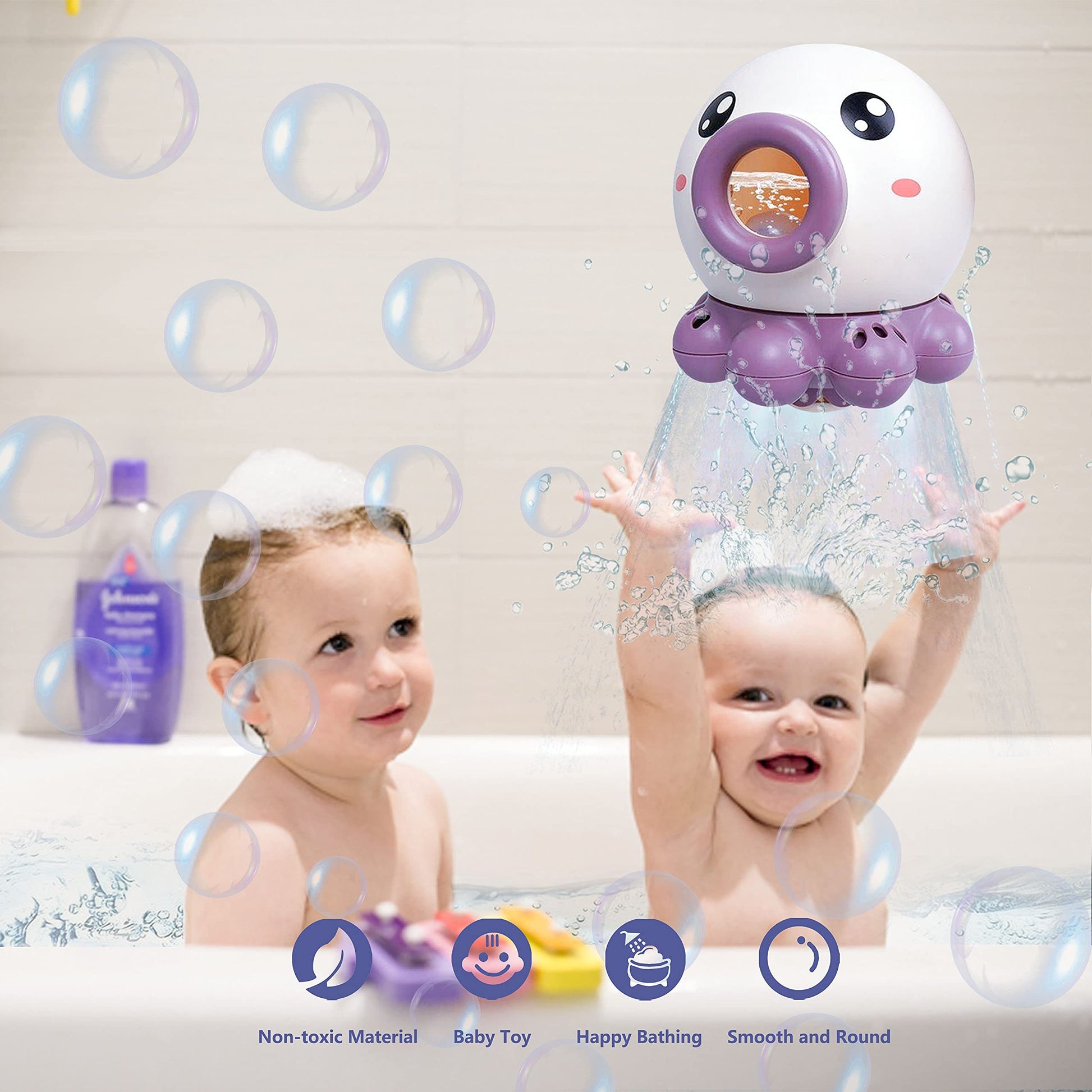 Octopus Fountain Bath Toy Water Jet Rotating Shower Bathroom Toy Summer Water Toys Sprinkler Beach Toys Kids Water Toys - Icatchingstuff.com