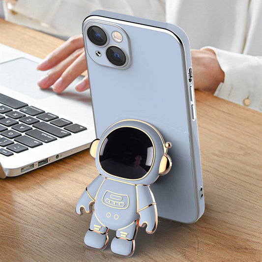 3D Astronaut Phone Case Anti-Drop Electroplating Bracket - Icatchingstuff.com