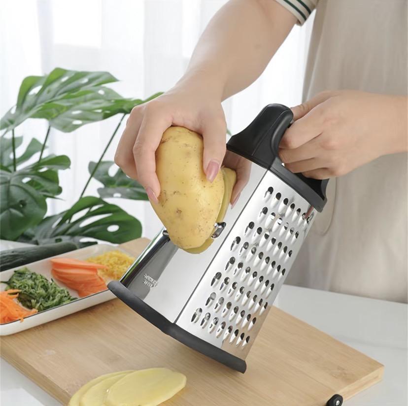 Stainless Steel Cheese Grater 9in 4 Sides, Perfect Grater For Parmesan Cheese. Vegetables, Ginger- Dishwasher Safe, Durable  Random Color - Icatchingstuff.com