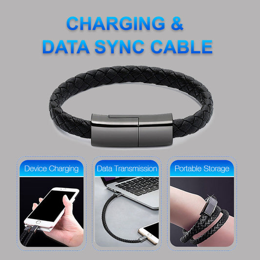 New Bracelet Charger USB Charging Cable Data Charging Cord For IPhone14 13 Max USB C Cable For Phone Micro Cable - Icatchingstuff.com