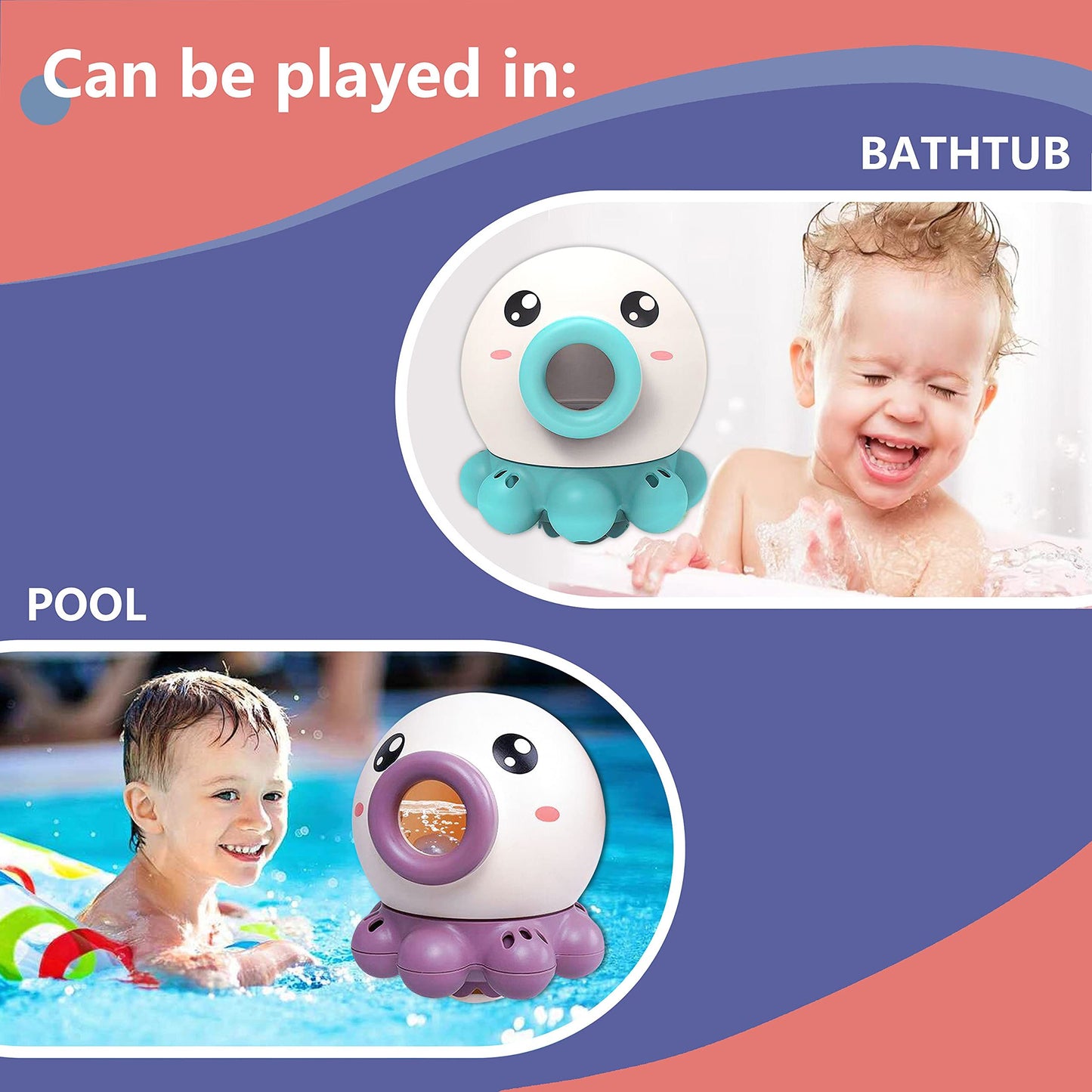 Octopus Fountain Bath Toy Water Jet Rotating Shower Bathroom Toy Summer Water Toys Sprinkler Beach Toys Kids Water Toys - Icatchingstuff.com