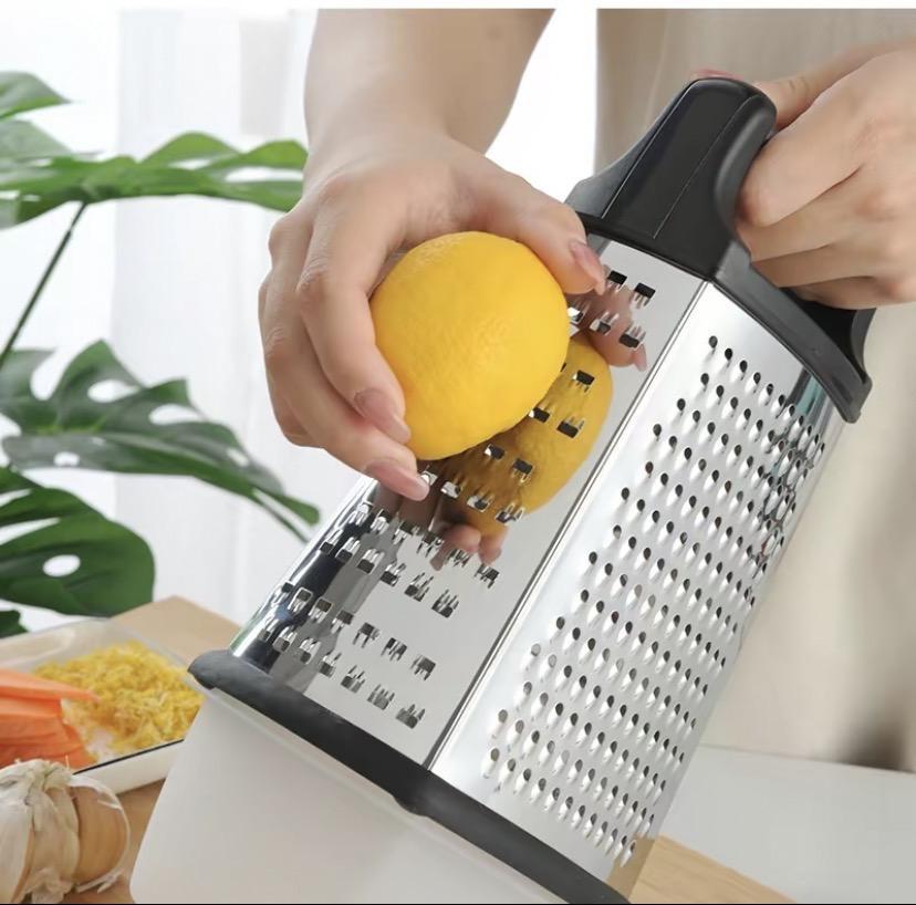 Stainless Steel Cheese Grater 9in 4 Sides, Perfect Grater For Parmesan Cheese. Vegetables, Ginger- Dishwasher Safe, Durable  Random Color - Icatchingstuff.com