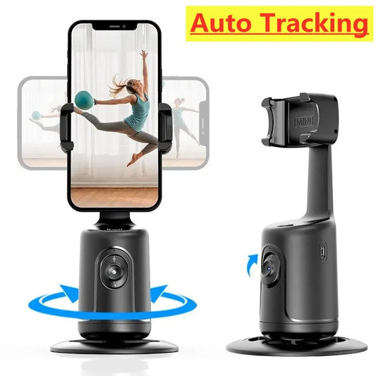 360 Auto Face Tracking Gimbal AI Smart Gimbal Face Tracking Auto Phone Holder For Smartphone Video Vlog Live Stabilizer Tripod - Icatchingstuff.com